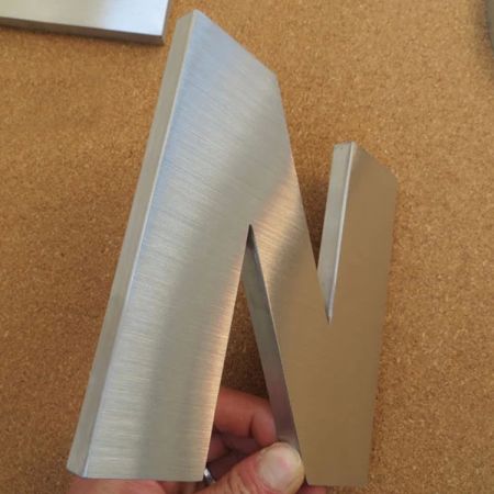 3mm Thick Solid Stainless Steel Letter Sign in Flat Cut/ Round/ Prismatic Edge Premium