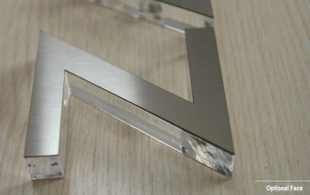 Flat Cut Acrylic with Metal Sheet Letter Sign