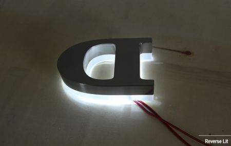 Acrylic Metal Reverse Lit LED Channel Letter Sign