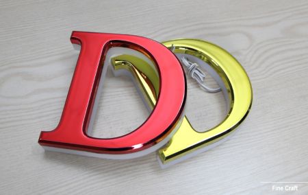  Plating Metal Similar Acrylic Reverse Lit Mini Letters Signage