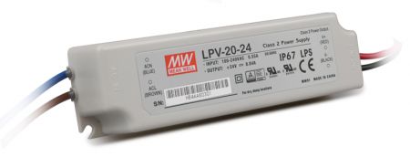 LPV-20 series Waterproof Original Taiwan Mean Well AC to DC Switching LED Power Supply 