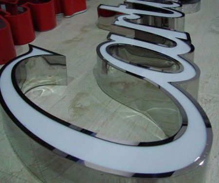 Acrylic Face Lit Channel Letters Stainless Steel Return for Shop Sign Front with CE UL LED