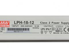 LPH-18 series Waterproof Original Taiwan Mean Well AC to DC Switching LED Power Supply 