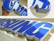 Colors Return Resin Face Lit Channel Letters Rimless Zinc Metal Coated UL Listed LED Signage Illuminated